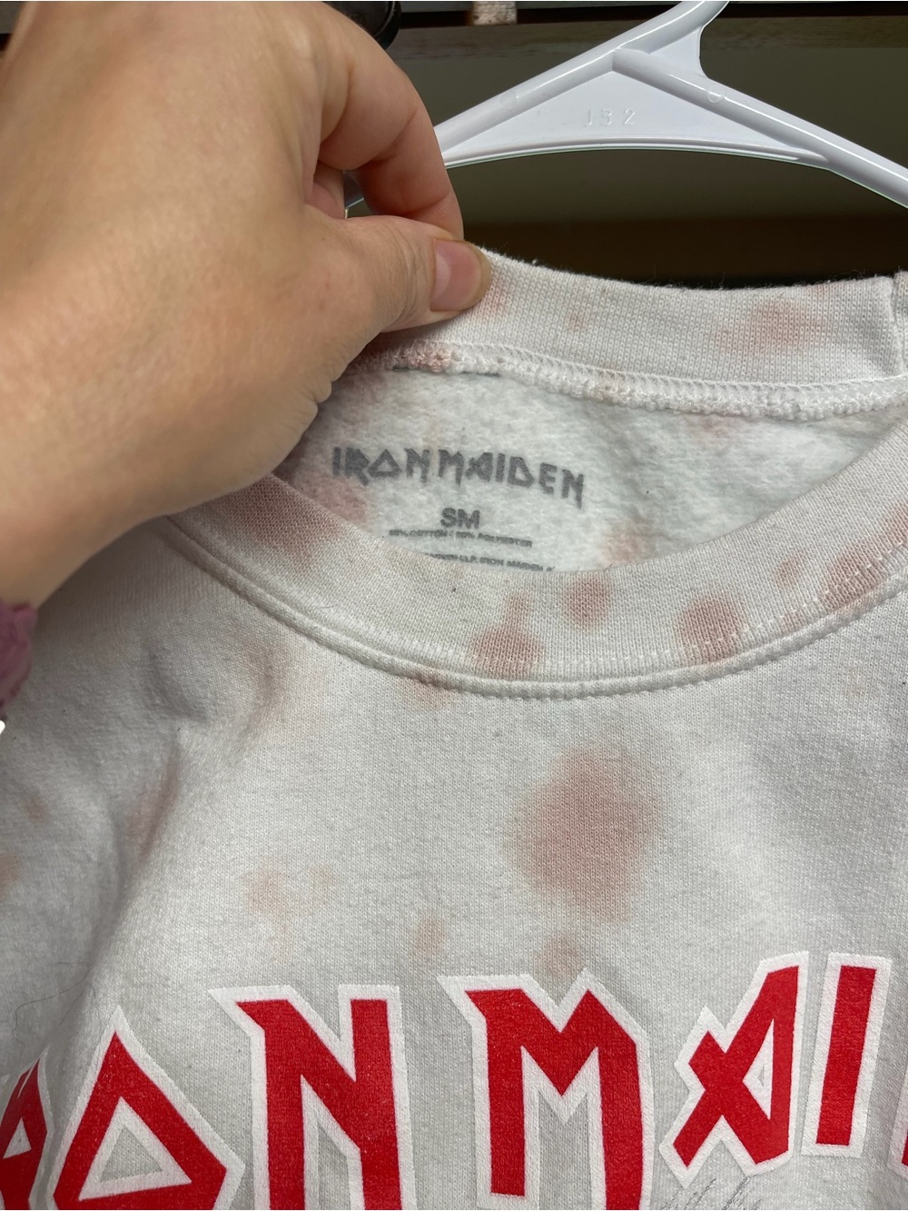 Iron Maiden White & Red Graphic Crewneck Sweatshirt - Picture 2 of 2